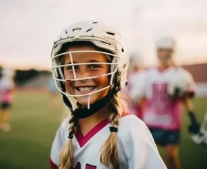 Young lacrosse player smiling North Sport Rentals Minnesota Minneapolis