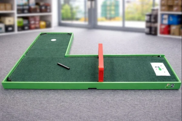 Mini golf hole 2 rental with LED lighting designed for precision shots and control