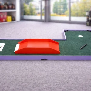 Mini golf hole 8 rental with LED lighting for events and indoor parties