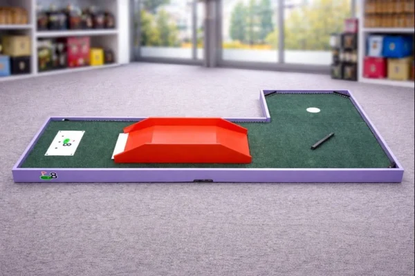 Mini golf hole 8 rental with LED lighting for events and indoor parties