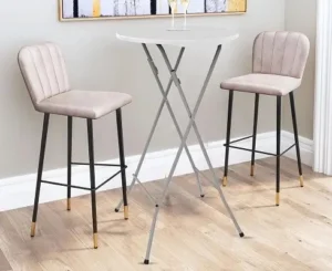 White cocktail table rental for weddings and events in Minnesota