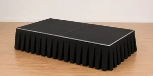 4 x 8 Portable Stage Rental for Small Events in Minneapolis - North Sport Rentals 4 x 8 portable stage rental with black finish for speakers, DJs, and presentations